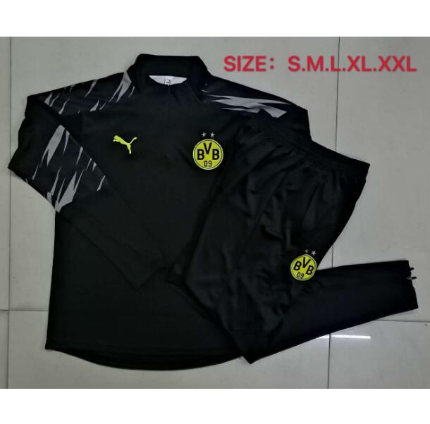 Dortmund Black Training Suits Sweatshirt with Pants 2020/21